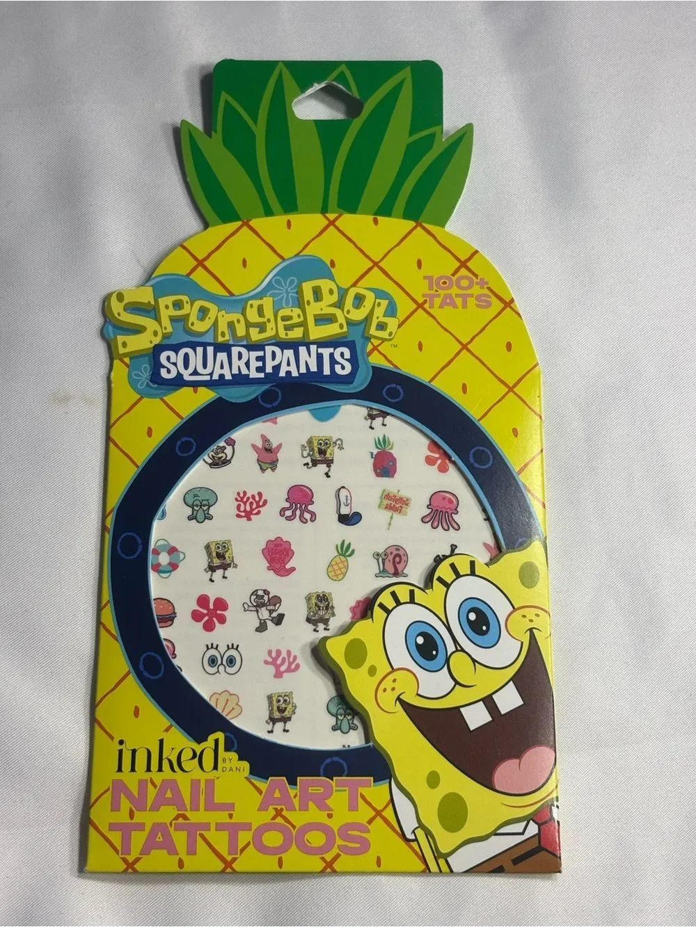 2 New Nickelodeon SpongeBob SquarePants Yellow and Green Nail Art Tattoos
